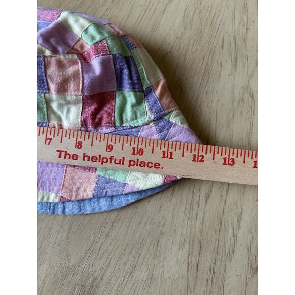 Patchwork Hat Hippie Boho Pastel Sun Beach Retro Bucket Cap Cotton Reversible - Picture 8 of 10